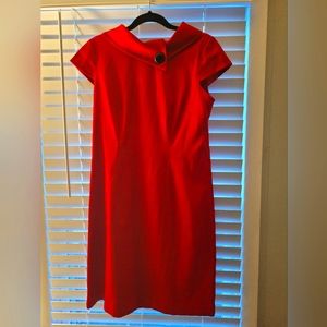 Red fitted dress